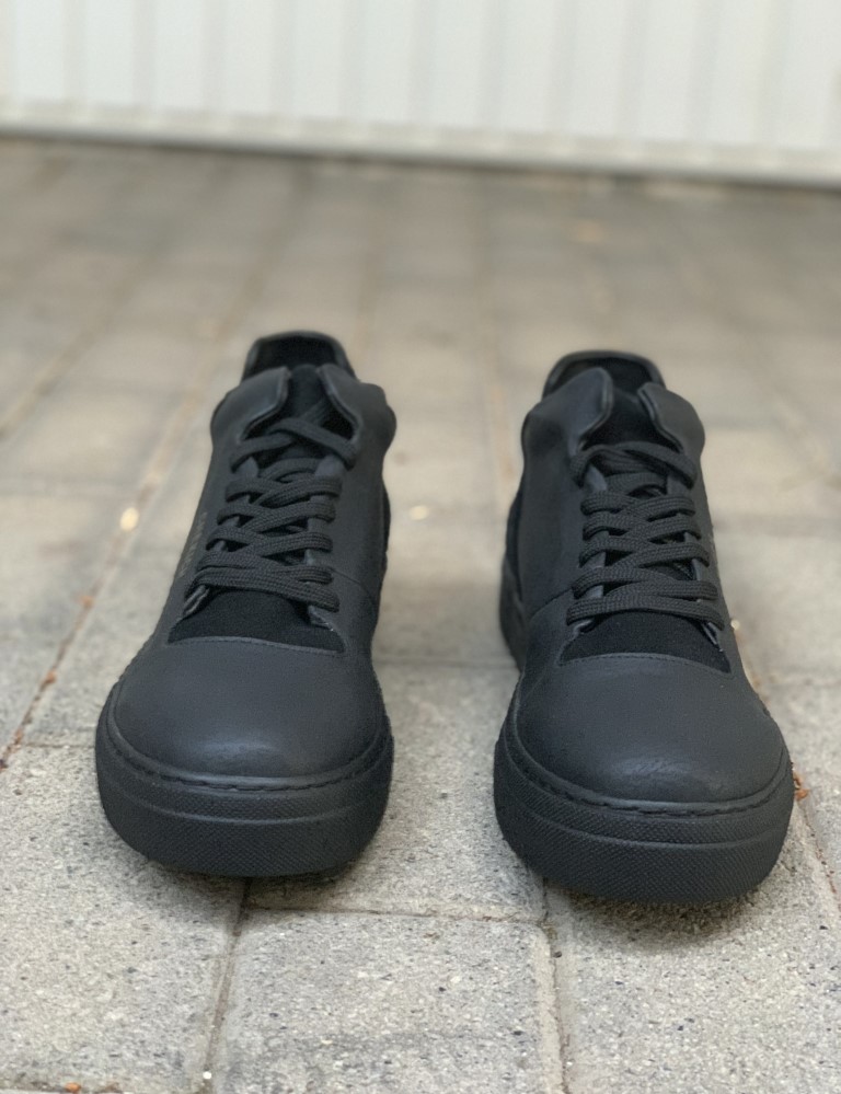 Ανδρικά μαύρα Sneakers δερματίνη CH004S φωτογραφία
